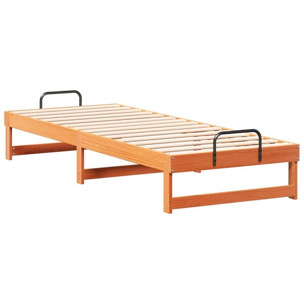 vidaXL Sängram Brun 80 x 200 cm Massiv furu
