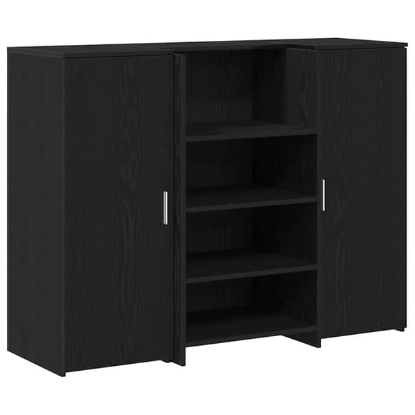vidaXL Receptionsdisk svart ek 135x50x103,5 cm konstruerat trä