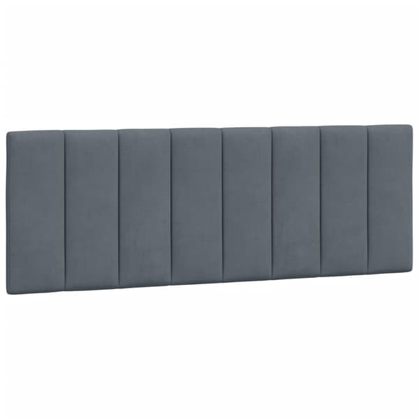 vidaXL Säng med madrass mörkgrå 140x200 cm sammet