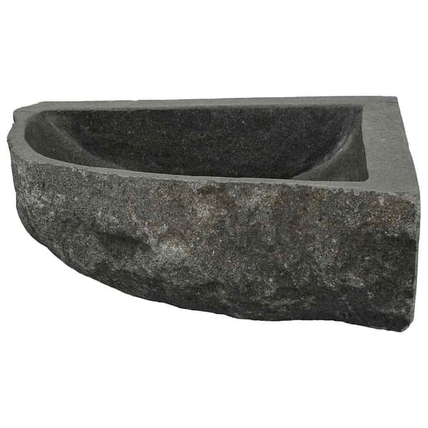 vidaXL Handfat Grå (30-37) x (30-37) x 12 cm Flodsten