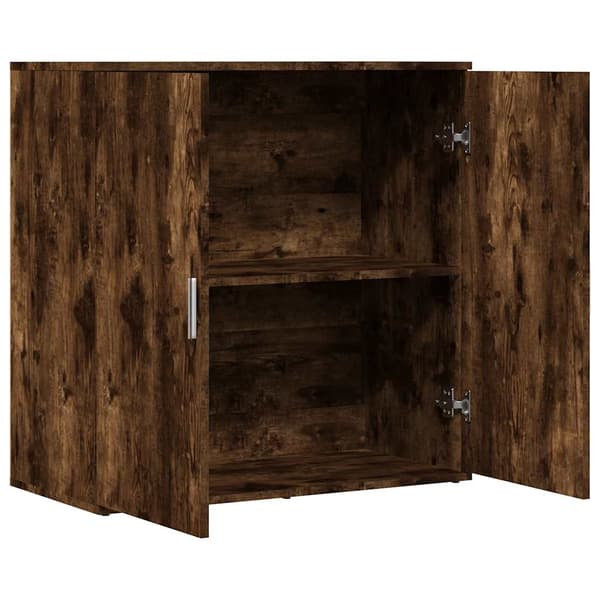 vidaXL Skjenk røkt eik 79x38x80 cm konstruert tre