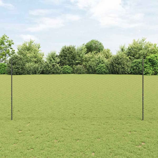 vidaXL Gjerde med innlegg. Grå 1.4 x 25 m Stål
