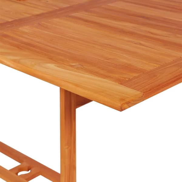 vidaXL Utendørs spisestue 7 deler heltre teak