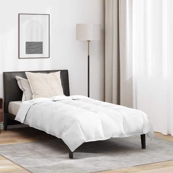 vidaXL Täcksats med kudde 2 pcs Vit 140 x 200 cm Dun