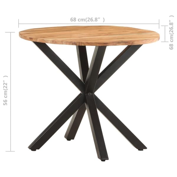 vidaXL Sidebord 68x68x56 cm heltre akasie