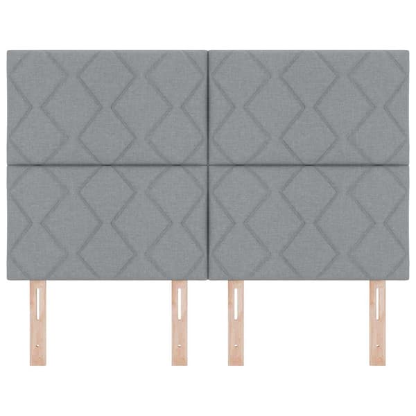 vidaXL LED huvuddyna Ljusgrå 160 cm tyg