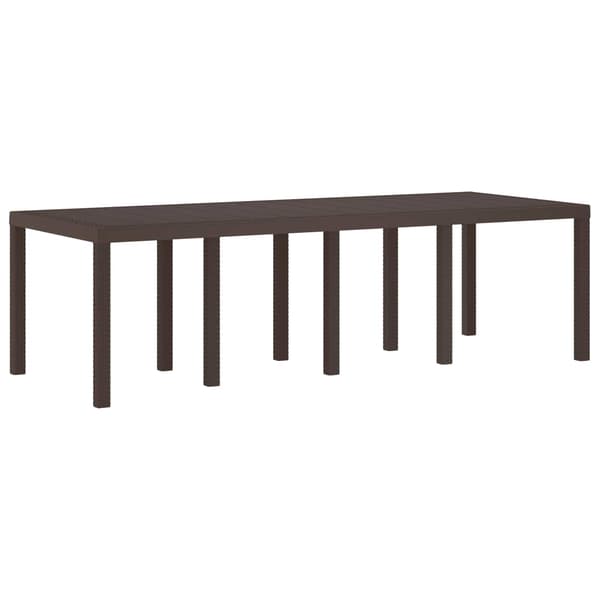 vidaXL Hagebord Brun 250 x 100 x 73 cm polyrotting
