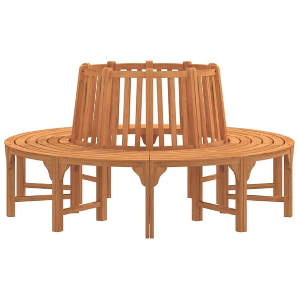 vidaXL Rund trebenk Ø208 cm heltre eukalyptus