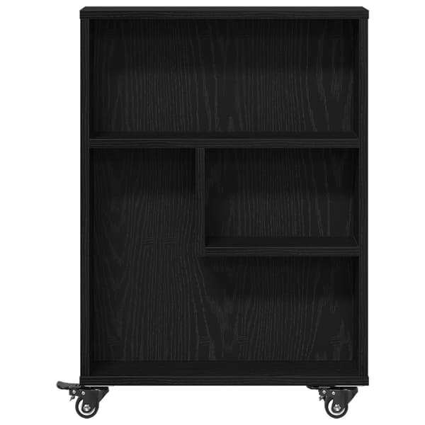 vidaXL Smal Oppbevaringsvogn Svart Eik 48 x 13 x 68 cm