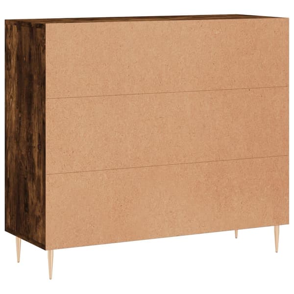 vidaXL Skjenk røkt eik 90x34x80 cm konstruert tre