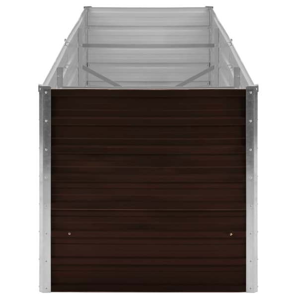 vidaXL Høybed brun 240x80x77 cm galvanisert stål
