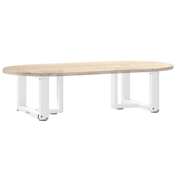 vidaXL Soffbordsben T-formade 2 st vit 50x25x(30-31) cm stål