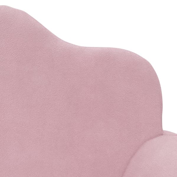 vidaXL Bäddsoffa för barn 2-sits rosa mjuk plysch