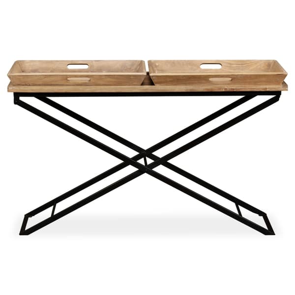 vidaXL Konsollbord mango heltre 130x40x80 cm