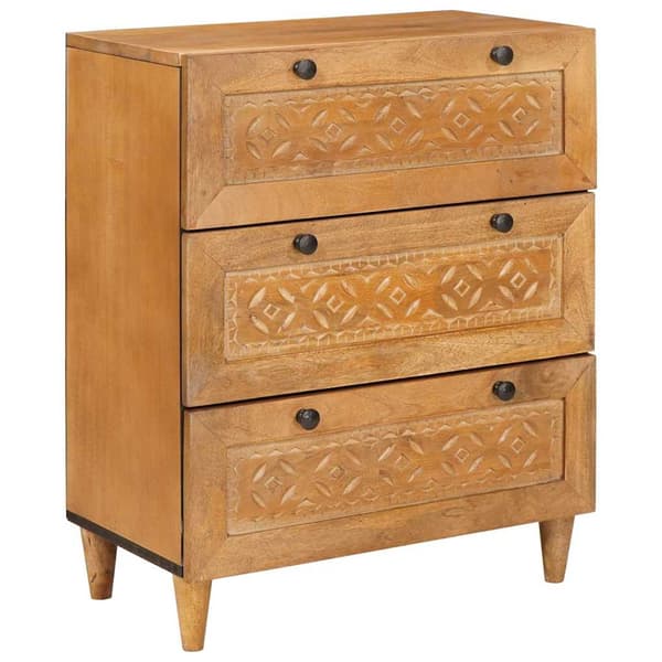 vidaXL Serviesskap 2 pcs Brun 60 x 33 x 75 cm heltre mango