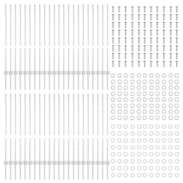 vidaXL Stängselstolpe 44 pcs Silver 140 cm Stål