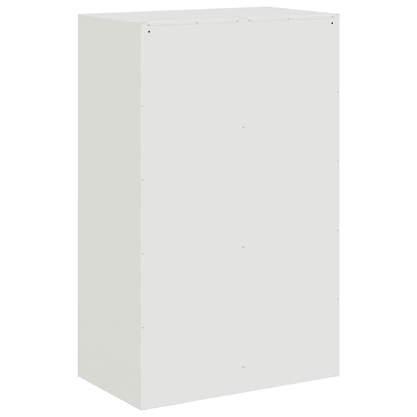 vidaXL Skänk vit 67x39x107 cm stål