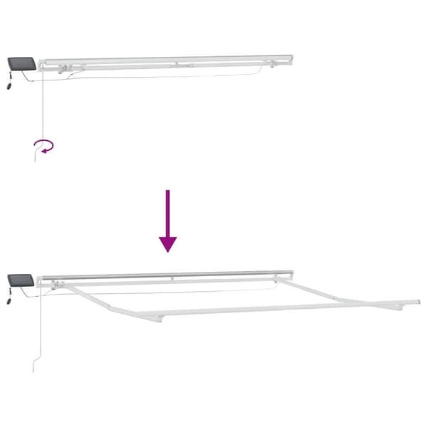 vidaXL Innvendbar Markise med 350 x 250 cm stoff