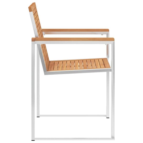 vidaXL Trädgårdsstolar med dynor 4 st massiv teak