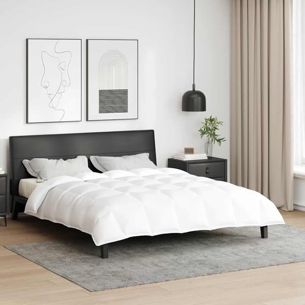vidaXL Vinter Täcke Vit 240 x 200 cm Fjäder