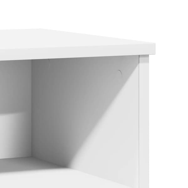 vidaXL Nattbord hvit 40x35x50 cm konstruert tre