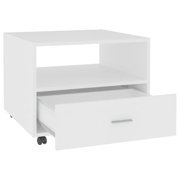 vidaXL Soffbord vit 55x55x40 cm konstruerat trä
