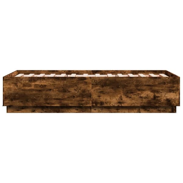 vidaXL Sengeramme røkt eik 90x190 cm konstruert tre