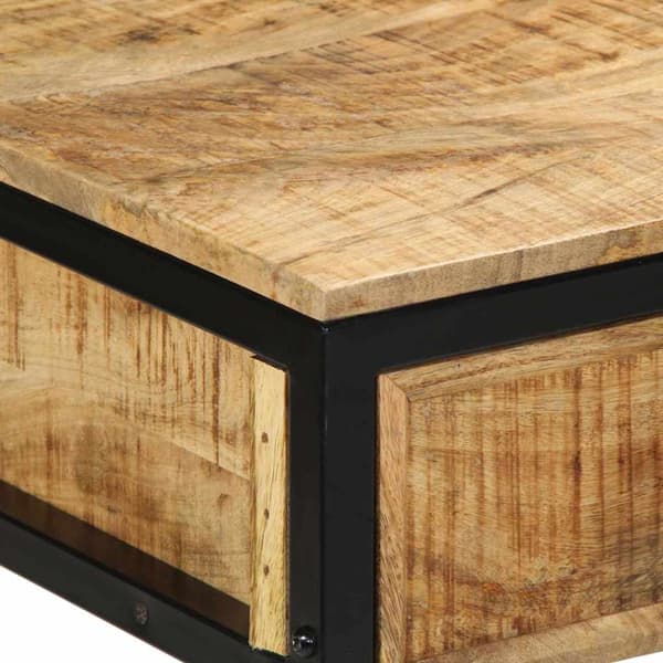 vidaXL Skrivebord Brun 105 x 50 x 75 cm Solid mango tre og metall