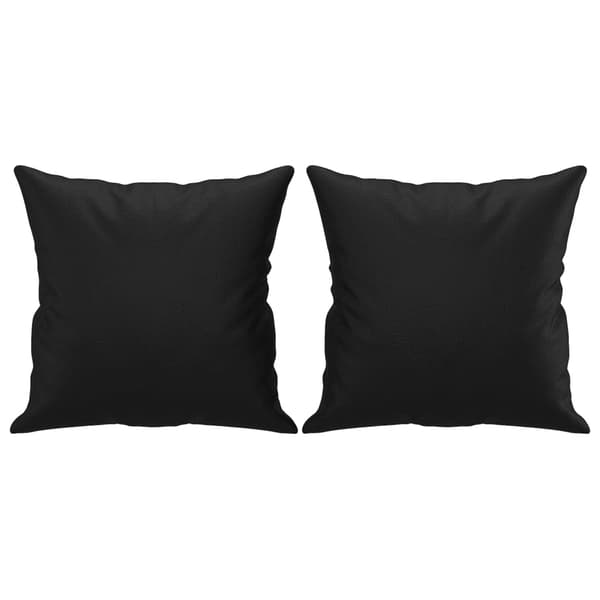 vidaXL 2-sits soffa med prydnadskuddar svart 140 cm konstläder