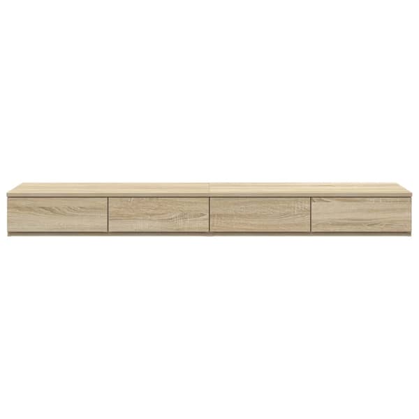 vidaXL Sengeskuffer Sonoma eik 140 x 36,5 x 16,5 cm Konstruert tre