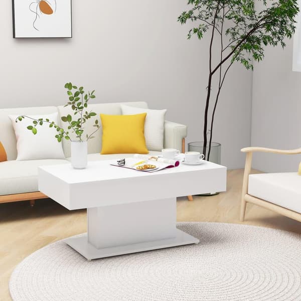 vidaXL Soffbord vit 96x50x45 cm spånskiva