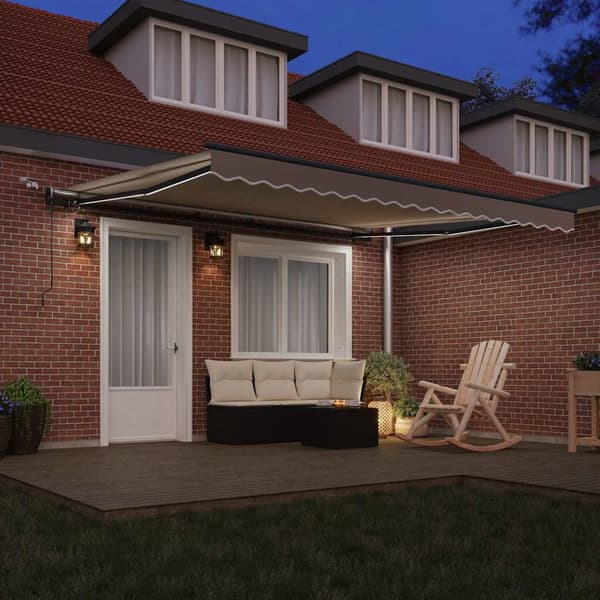 vidaXL Markis tyg med Beige 400 × 350 cm Polyester