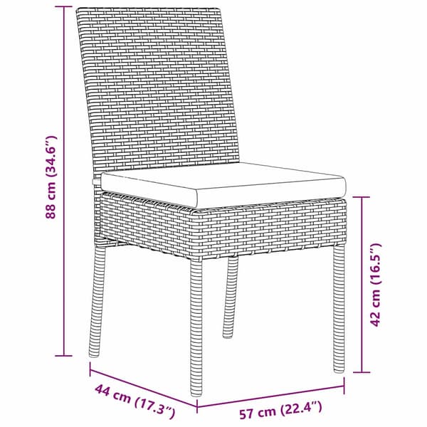 vidaXL Trädgårdsmöbelset 7 pcs Grå Pulverlackerat stål