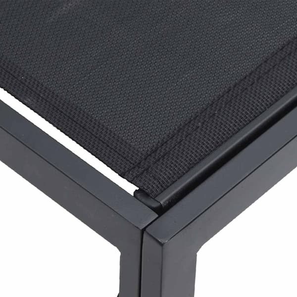 vidaXL Trädgårdsoffset 5 pcs Svart Metall