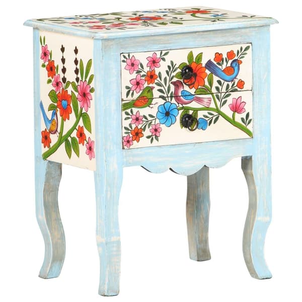 vidaXL Håndmalt nattbord 40x30x50 cm heltre mango