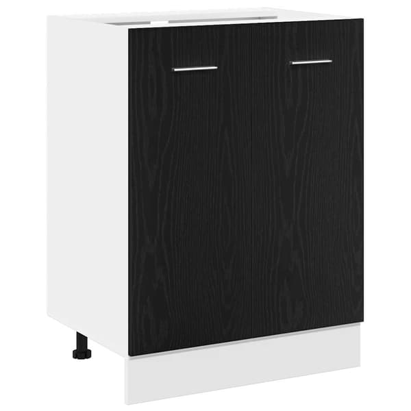 vidaXL Underskap Svart Eik 60x46x81,5 cm Sponplate
