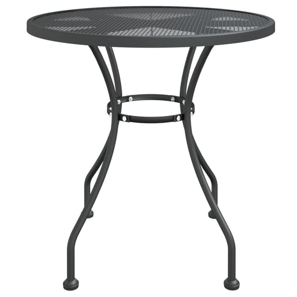 vidaXL Trädgårdsbord Ø80x72 cm sträckmetall antracit