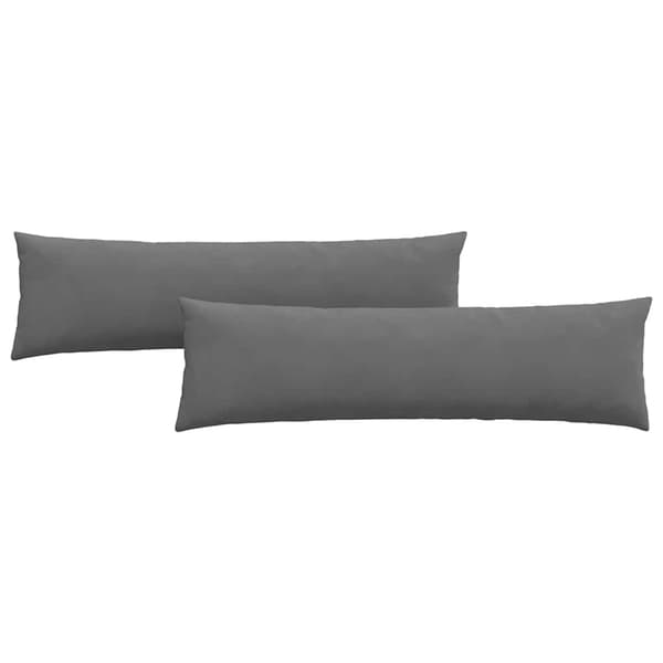 vidaXL Soffkuddar 2 st Mörkgrå 145 x 40 cm tyg