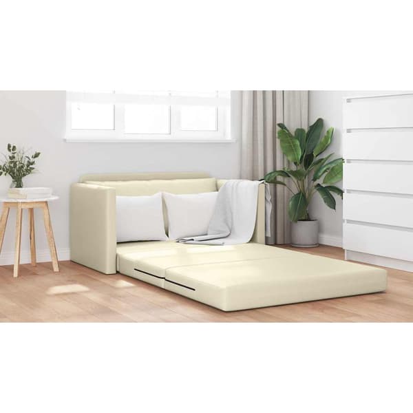 vidaXL Soffsäng Kräm 124 x 71 x 78 cm Konstläder