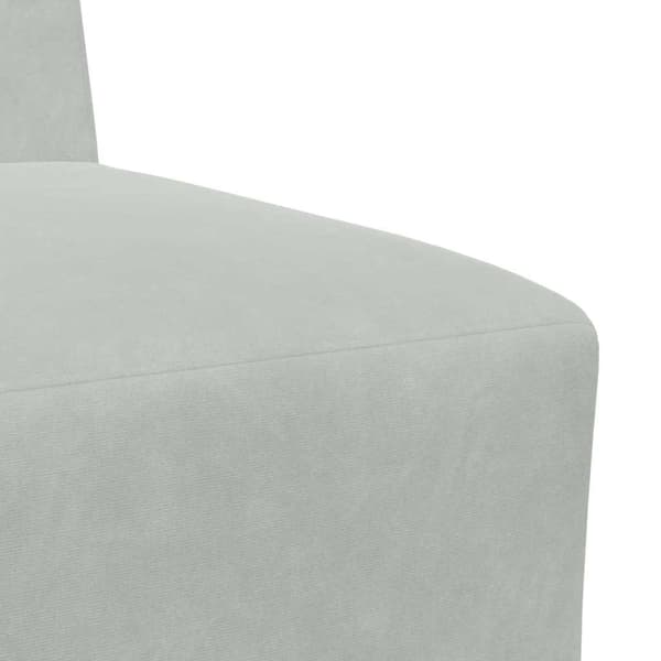 vidaXL Modulsofa utan armstöd 2 pcs Ljusgrå 55 x 74 x 82 cm Sammet
