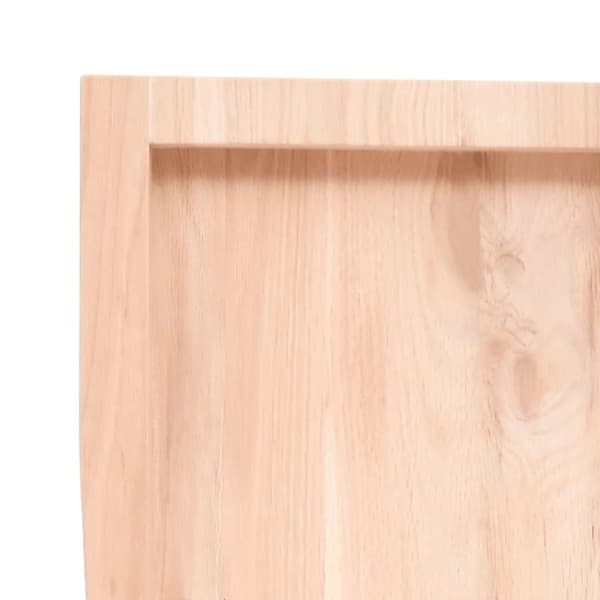 vidaXL Benkeplate til bad 80x40x(2-6) cm ubehandlet heltre
