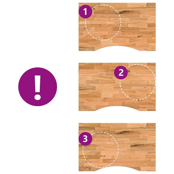 vidaXL Bordsskiva ljusbrun 80x50x2,5 cm massiv ek rektangulär