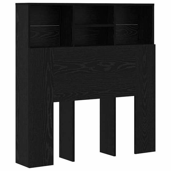 vidaXL Hodegavlskap Svart Eik 100 x 19 x 103,5 cm Konstruert tre