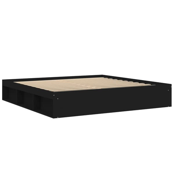 vidaXL Sengeramme svart 200x200 cm
