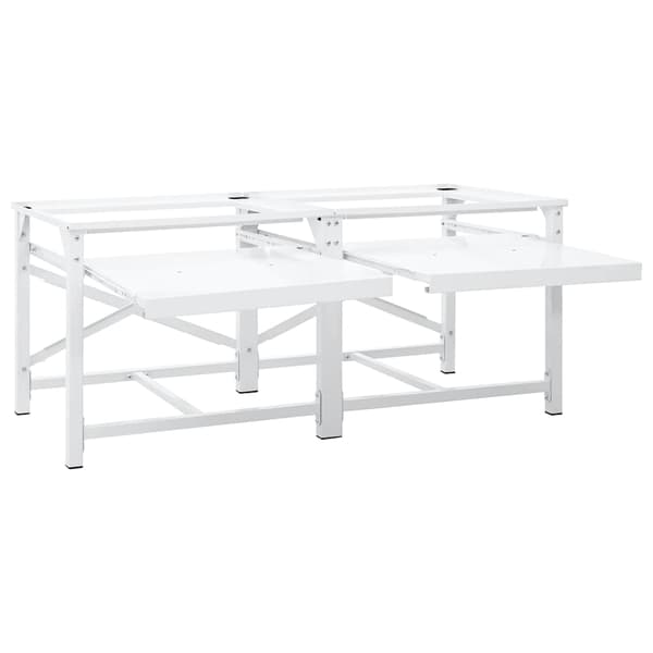 vidaXL | Vaskemaskin Pedestal | Hvit Stål
