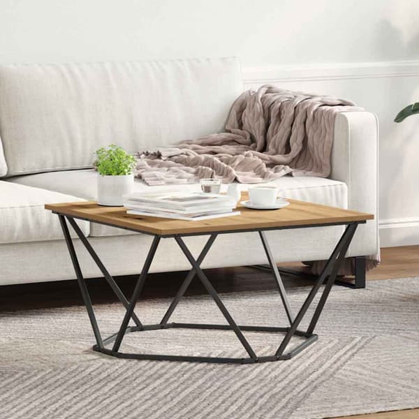 vidaXL Kaffebord Artisan Eik 80 x 80 x 45 cm