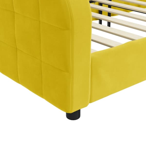 vidaXL Dagbädd gul 90x200 cm sammet