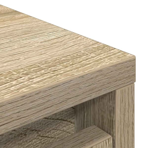 vidaXL Skoskap sonoma eik 57x34x76 cm sponplate