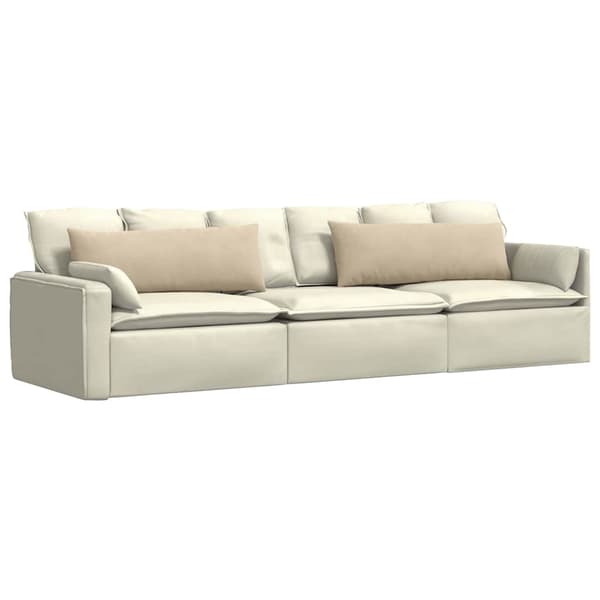vidaXL Soffkuddar 2 st Kräm 120 x 40 cm tyg