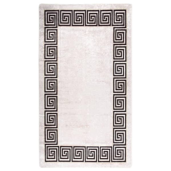 vidaXL Vaskbart teppe 190x300 cm lys beige sklisikker
